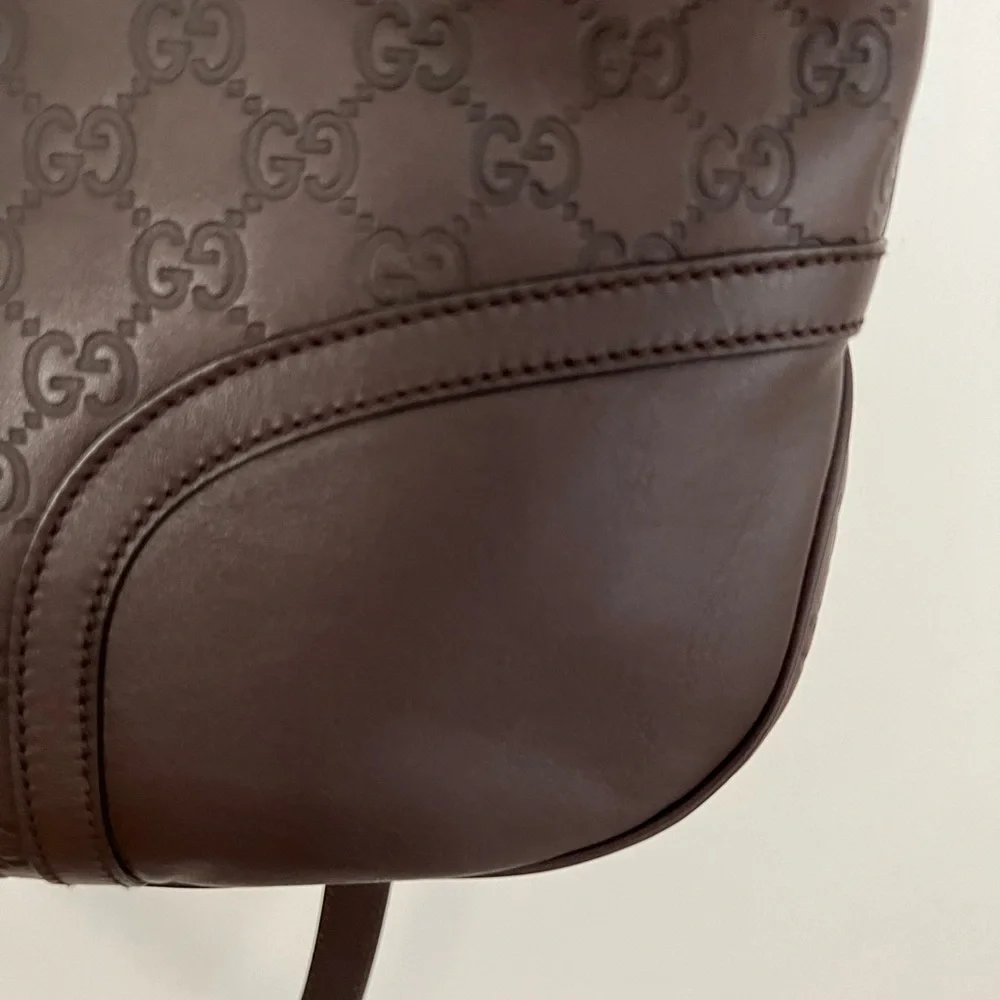 Authentic Preloved Guccissima Dark Brown Messenger bag - Picture 10 of 16